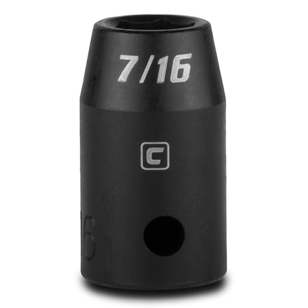 Capri Tools 1/2 in Drive 7/16 in 6-Point SAE Shallow Impact Socket 5-5052